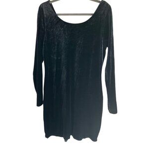 Vintage Valerie Stevens Womens Sz Medium Dress Black Velvet Bodycon Witchy Y2K
